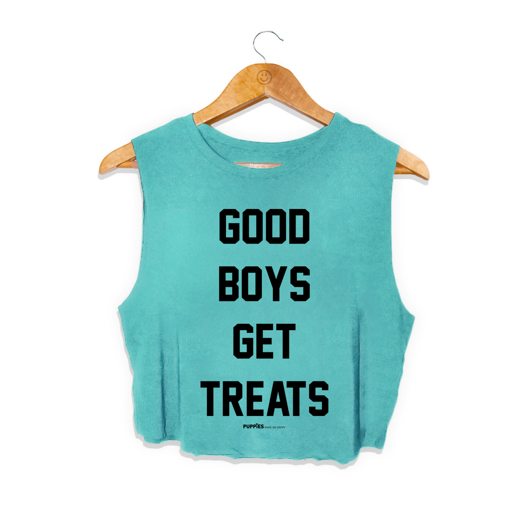 Good Boys Get Treats Crop Tank | Gift for Dog Moms | Made in USA - Puppies Make Me Happy