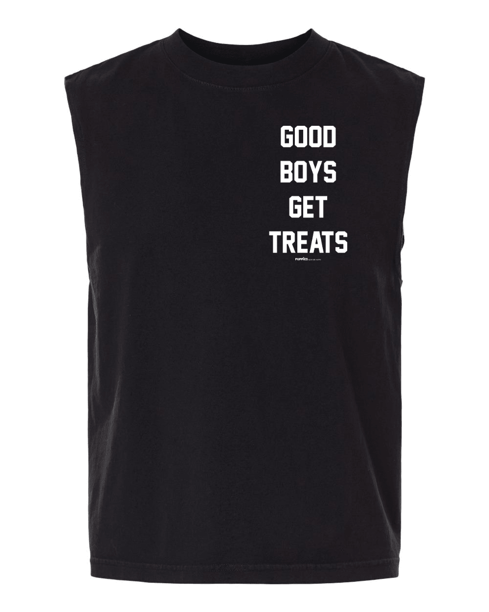 Good Boys Get Treats Heavyweight Muscle Tank | Premium Cotton Boxy Fit Best Gift - Puppies Make Me Happy