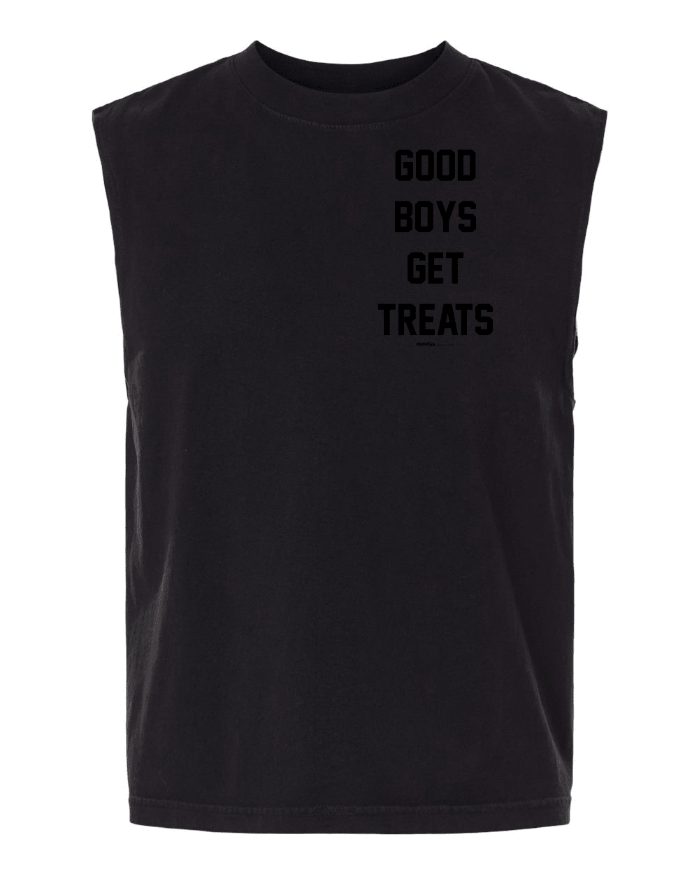 Good Boys Get Treats Heavyweight Muscle Tank | Premium Cotton Boxy Fit Best Gift - Puppies Make Me Happy