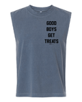 Good Boys Get Treats Heavyweight Muscle Tank | Premium Cotton Boxy Fit Best Gift - Puppies Make Me Happy