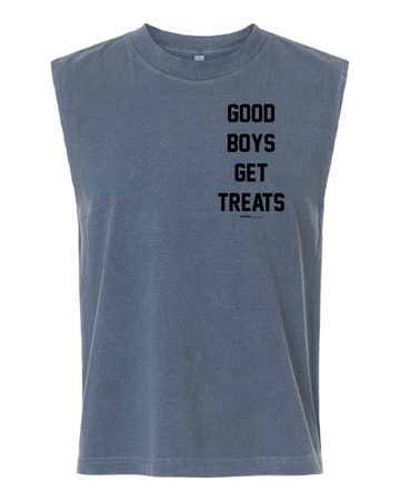 Good Boys Get Treats Heavyweight Muscle Tank | Premium Cotton Boxy Fit Best Gift - Puppies Make Me Happy