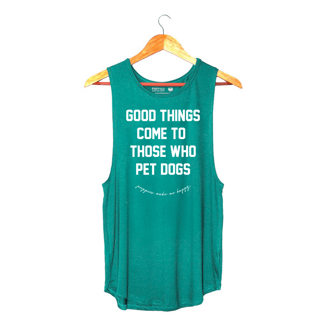 Good Things Come to Those Who Pet Dogs Tank | Gift for Dog Moms - Puppies Make Me Happy