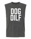 Dog DILF Unisex Heavyweight Muscle Tank | Vintage Washed Sleeveless - Puppies Make Me Happy
