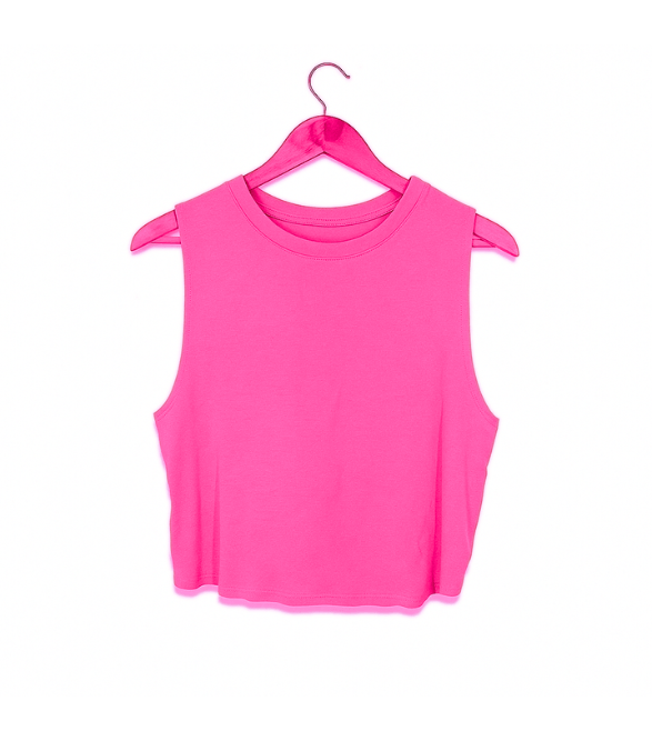 Blank Women's Waist Length Crop Tank | Ultra - Soft Made in USA | Everyday Basic - Puppies Make Me Happy