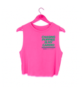 Chasing Puppies is My Cardio | Crop Tank | Green Font | Gift for Dog Mom - Puppies Make Me Happy