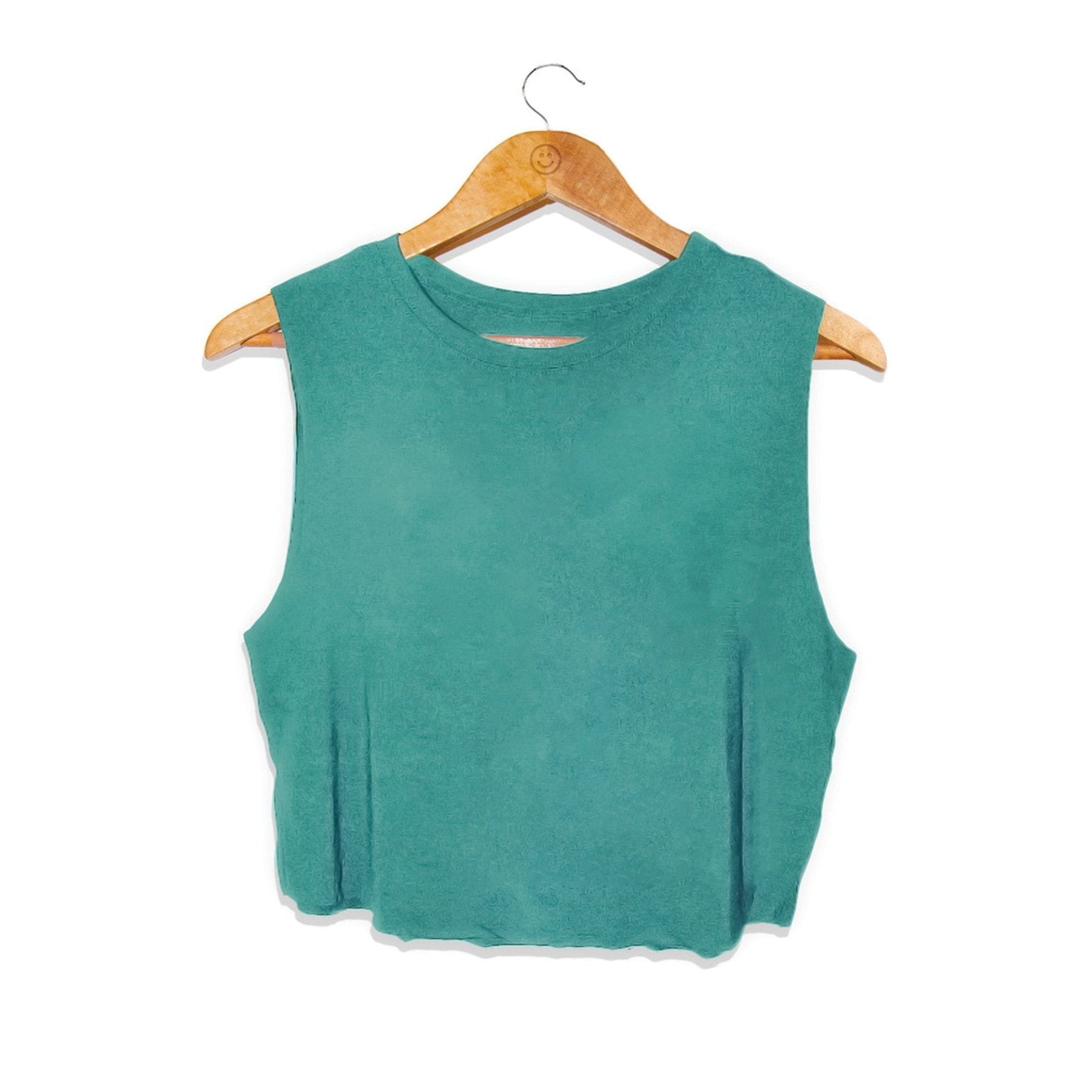 Blank Women's Waist Length Crop Tank | Ultra - Soft Made in USA | Everyday Basic - Puppies Make Me Happy