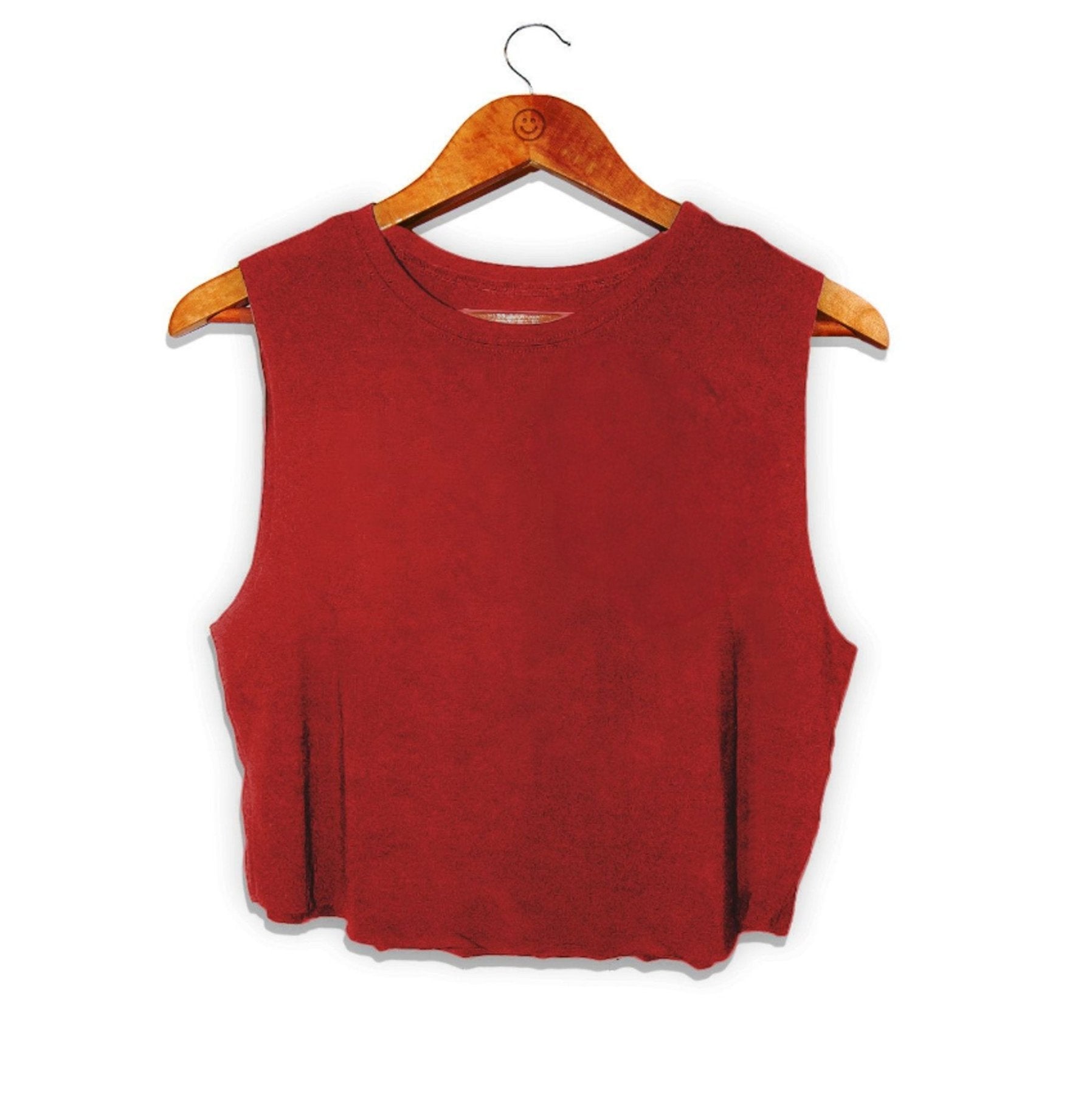 Blank Women's Waist Length Crop Tank | Ultra - Soft Made in USA | Everyday Basic - Puppies Make Me Happy