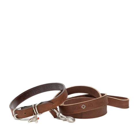 Walnut Crunch™ Leather  Dog Collar | Nokona