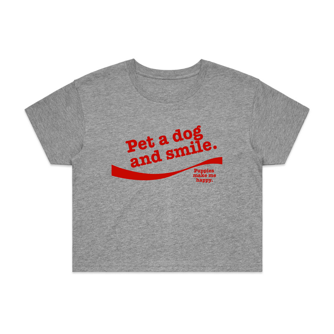 Pet A Dog And Smile | Crop Tee