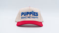 Puppies Happy Warm White Cap Front