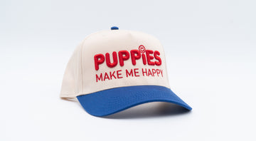 Puppies Happy White Blue Cap