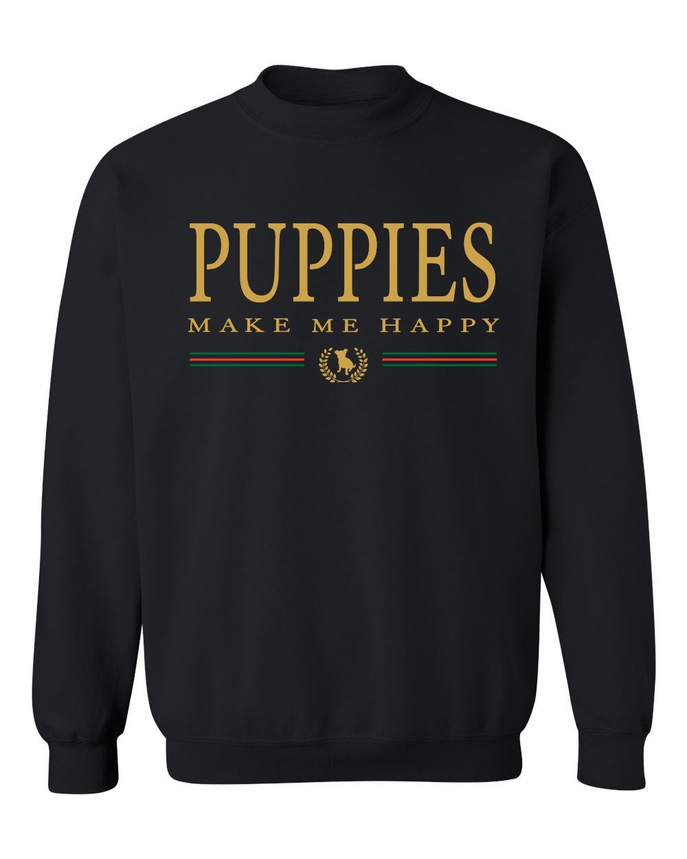 Rodeo Puppies Make Me Happy Unisex Crewneck Sweatshirt