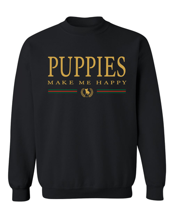 Rodeo Puppies Make Me Happy Unisex Crewneck Sweatshirt