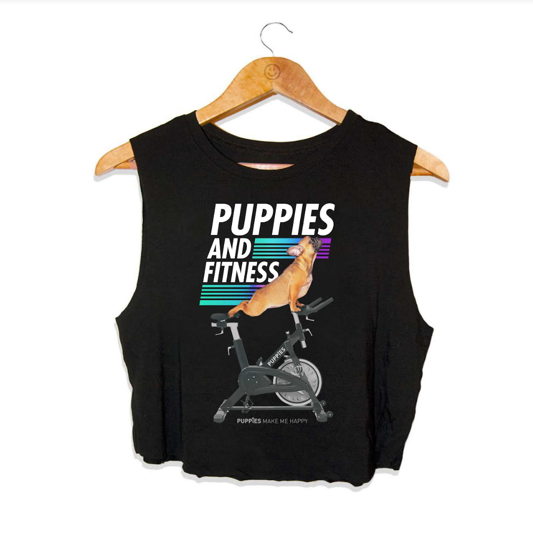 Puppies & Fitness Spin Bike Future Colors | Crop Top