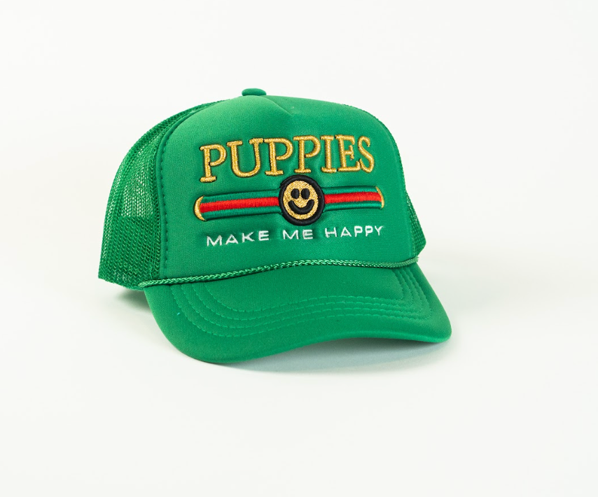 Pup Lux Metallic Gold Puff Embroidery | Trucker Cap