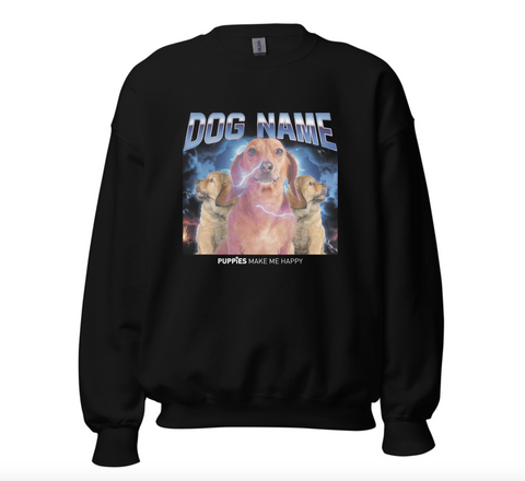 Your Dog Here - Vintage Hip Hop - Crewneck Sweatshirt
