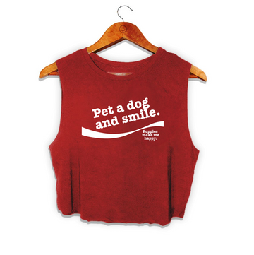 Pet A Dog and Smile | Crop Tank |