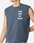 Good Boys Get Treats Heavyweight Muscle Tank | Premium Cotton Boxy Fit Best Gift - Puppies Make Me Happy