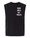 Good Girls Get Treats Heavyweight Muscle Tank | Premium Cotton Boxy Fit Best Gift for Dog Moms - Puppies Make Me Happy