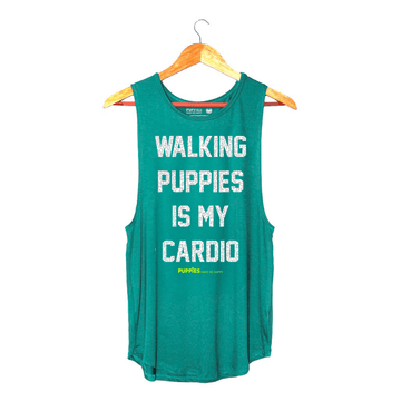 Walking Puppies is my Cardio | Women's Sleeveless - Puppies Make Me Happy