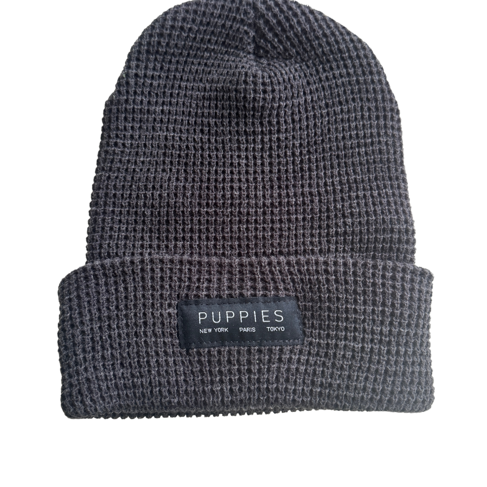 Designer Label Beanie Waffle Beanie