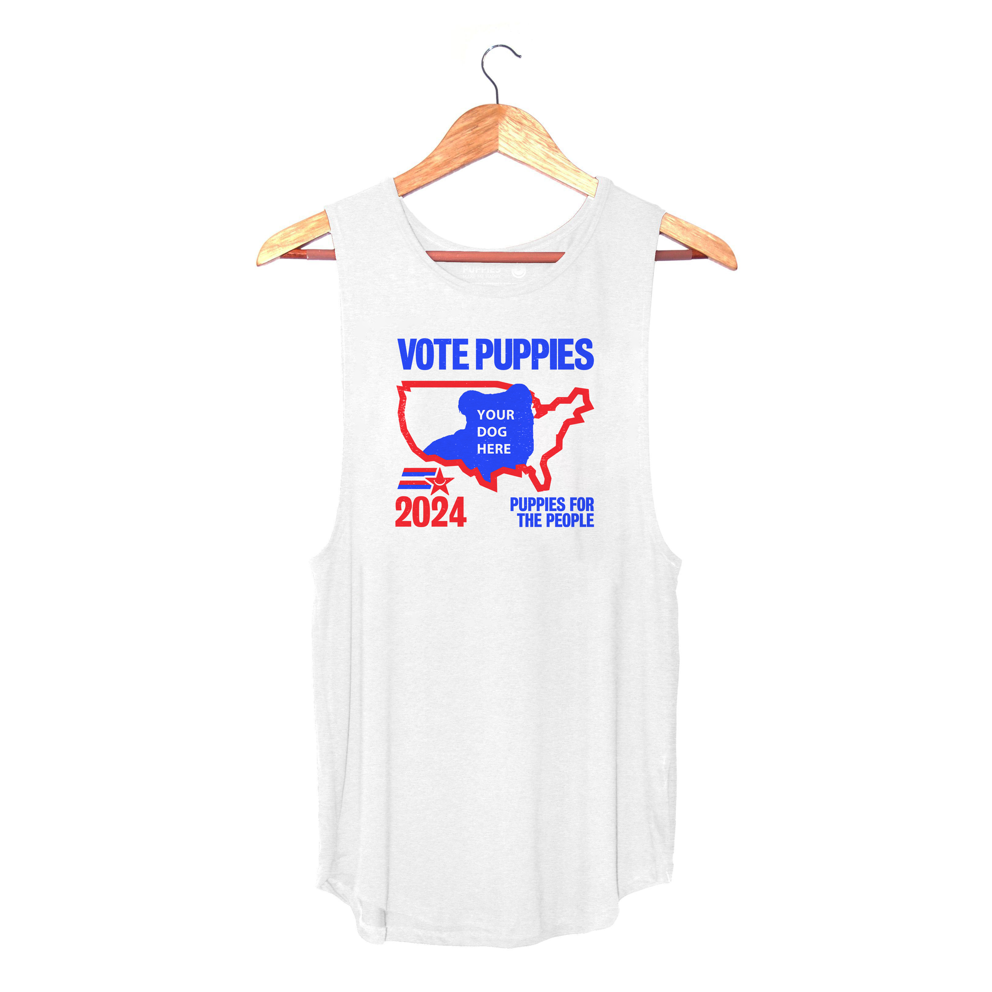 White Sleeveless Vote Puppies