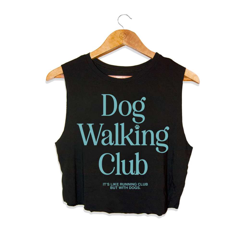 Dog Walking Club | Big Graphic | Crop Top |