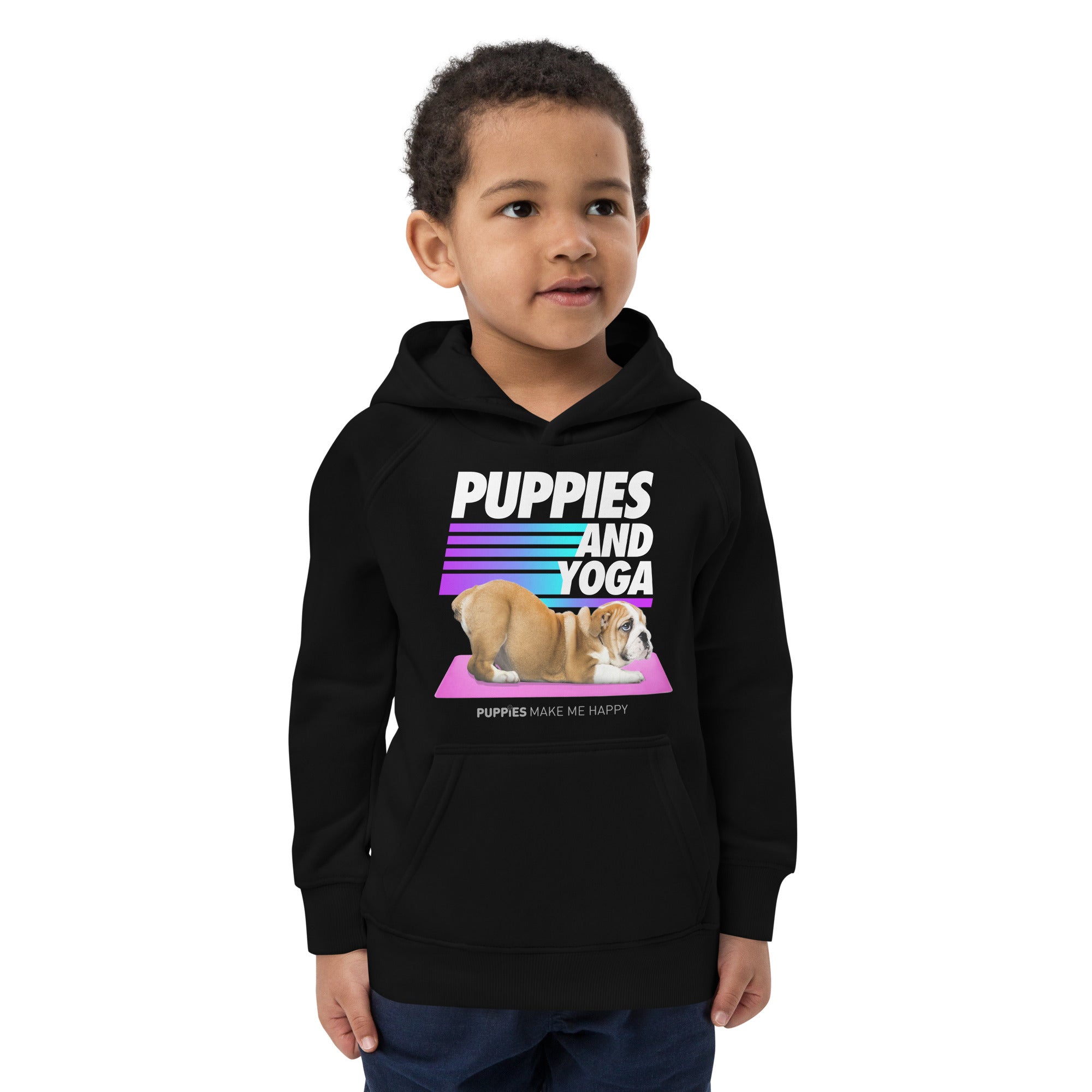 Puppies & Yoga | Kids Eco Youth hoodie