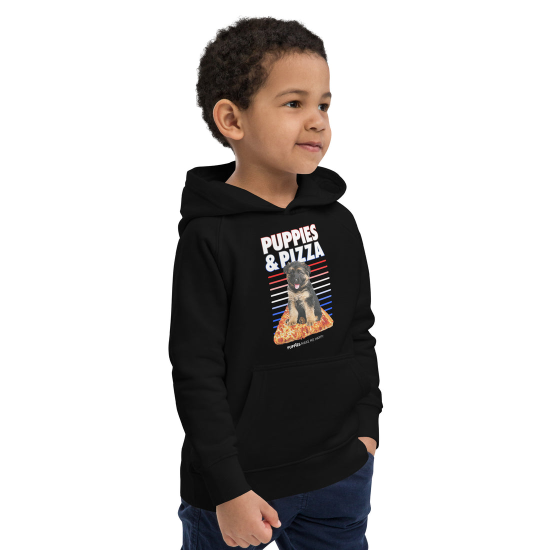 Puppies & Pizza | Kids Eco Youth Hoodie