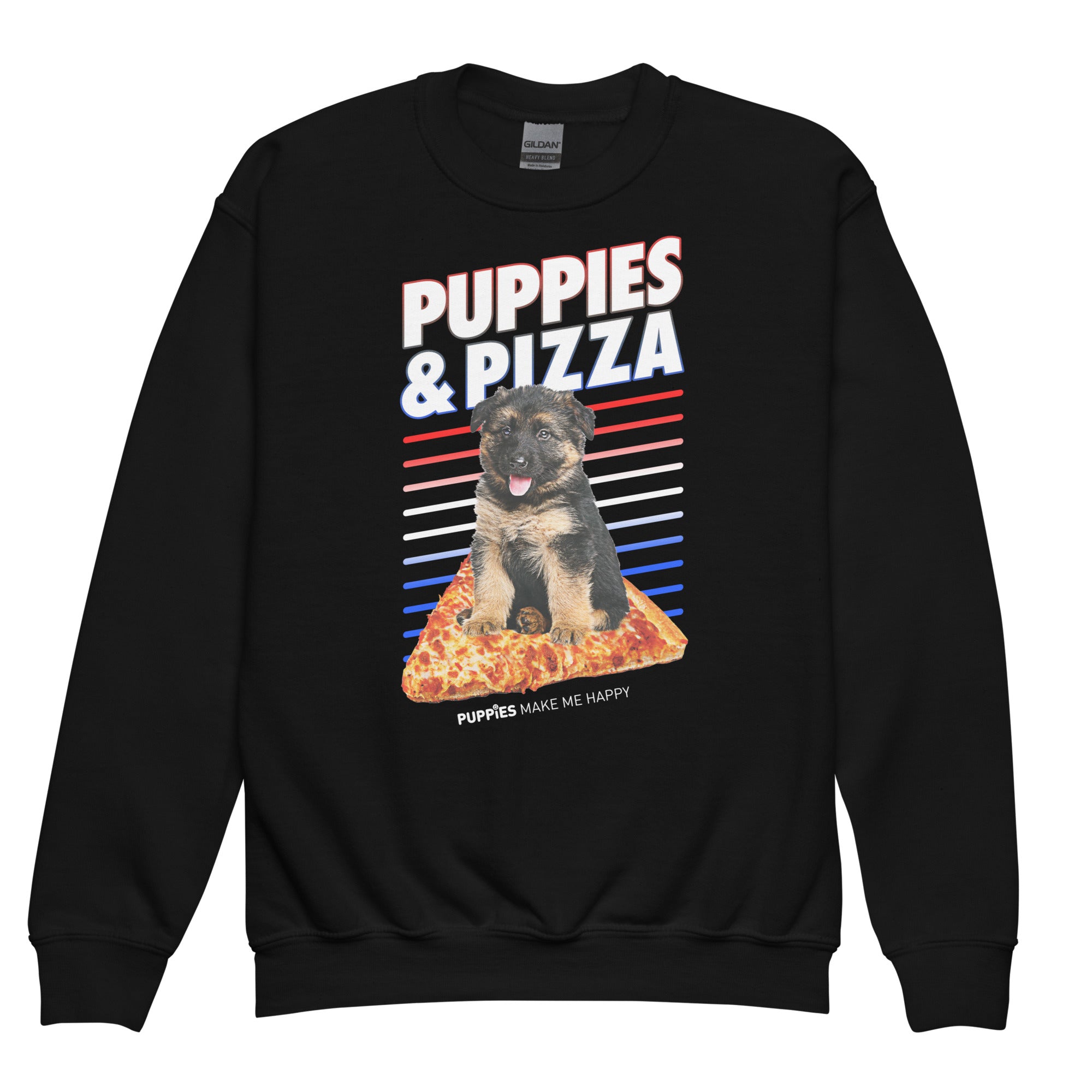 Puppies & Pizza | Youth Crewneck Sweatshirt