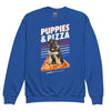 Puppies & Pizza | Youth Crewneck Sweatshirt