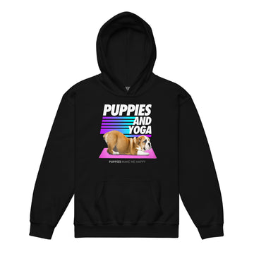 Puppies & Yoga | Youth heavy blend hoodie