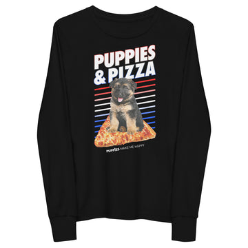 Puppies & Pizza | Youth long sleeve tee