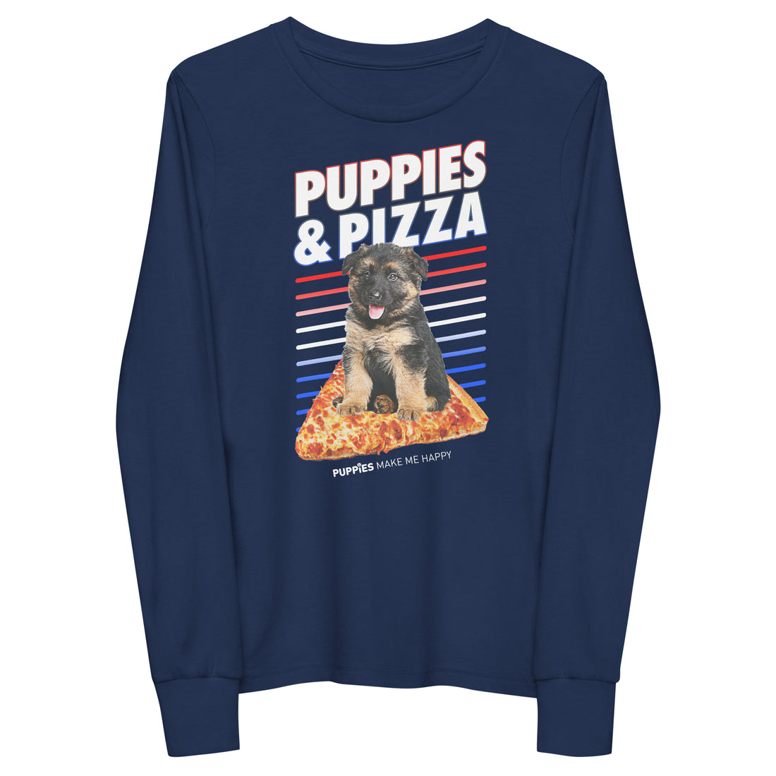 Puppies & Pizza | Youth long sleeve tee