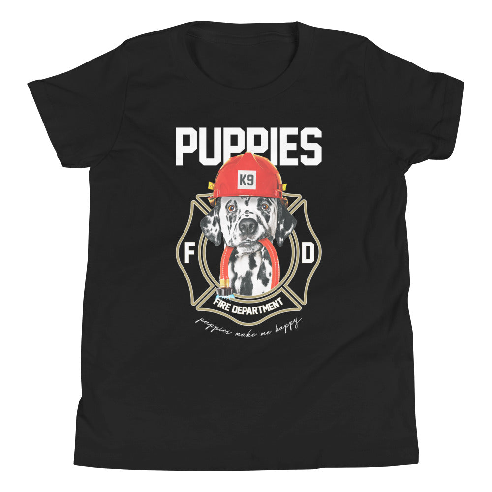 Puppies Fire Dept | Youth Short Sleeve T-Shirt