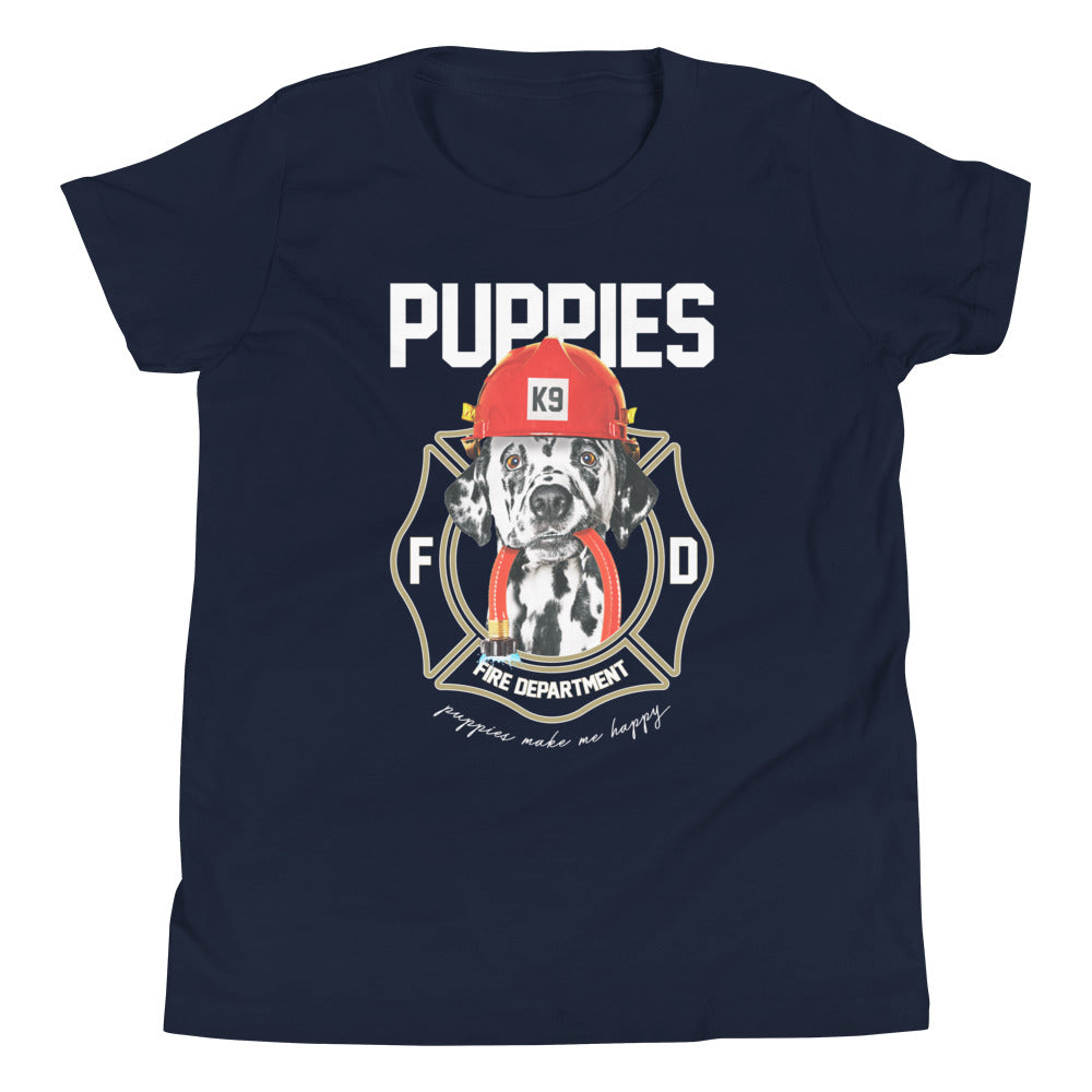 Puppies Fire Dept | Youth Short Sleeve T-Shirt