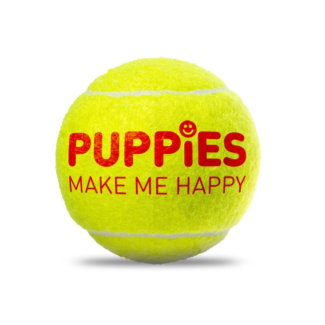 Happy Tennis Ball - Puppies Make Me Happy