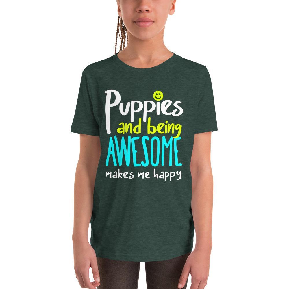 Awesome | Youth Tee - Puppies Make Me Happy
