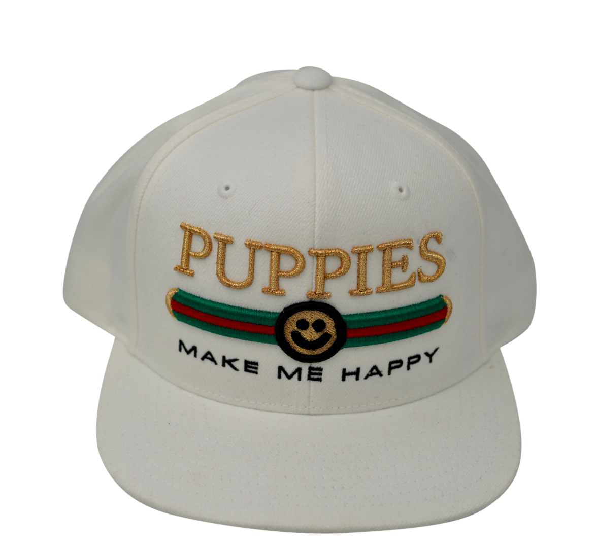 Pup Lux Metallic Gold Puff Snapback - Puppies Make Me Happy