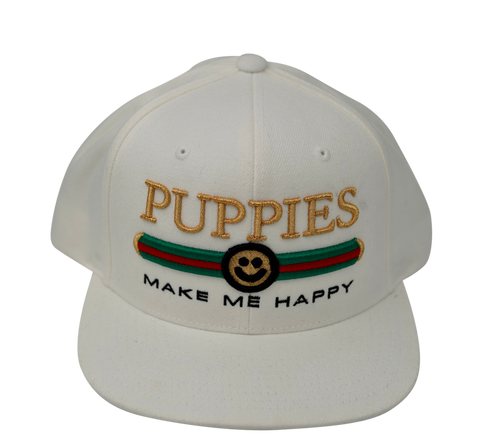 Pup Lux Metallic Gold Puff Snapback - Puppies Make Me Happy