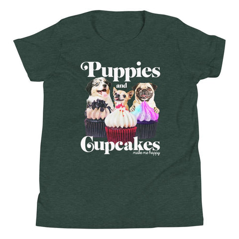 mmm Cupcakes | Youth Tee - Puppies Make Me Happy