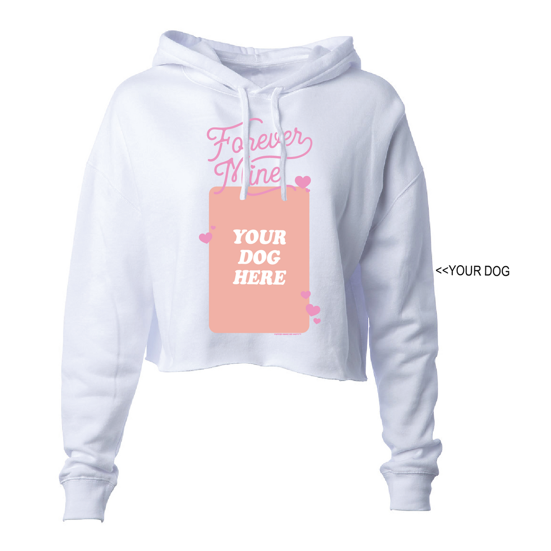 Your Dog Here - Fur-ever Mine - Crop Hoodie