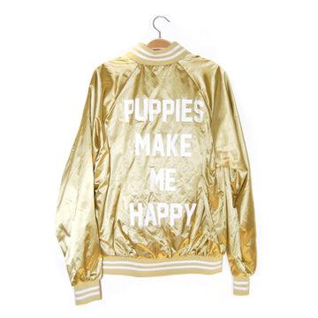 Title Tee | Gold Member Jacket - Puppies Make Me Happy