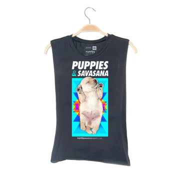 Savasana | Puppies Soft Uni-Sex Tank - Puppies Make Me Happy