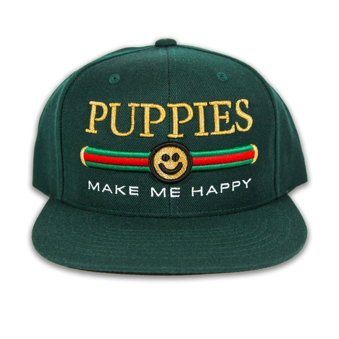 Pup Lux Metallic Gold Puff Snapback - Puppies Make Me Happy