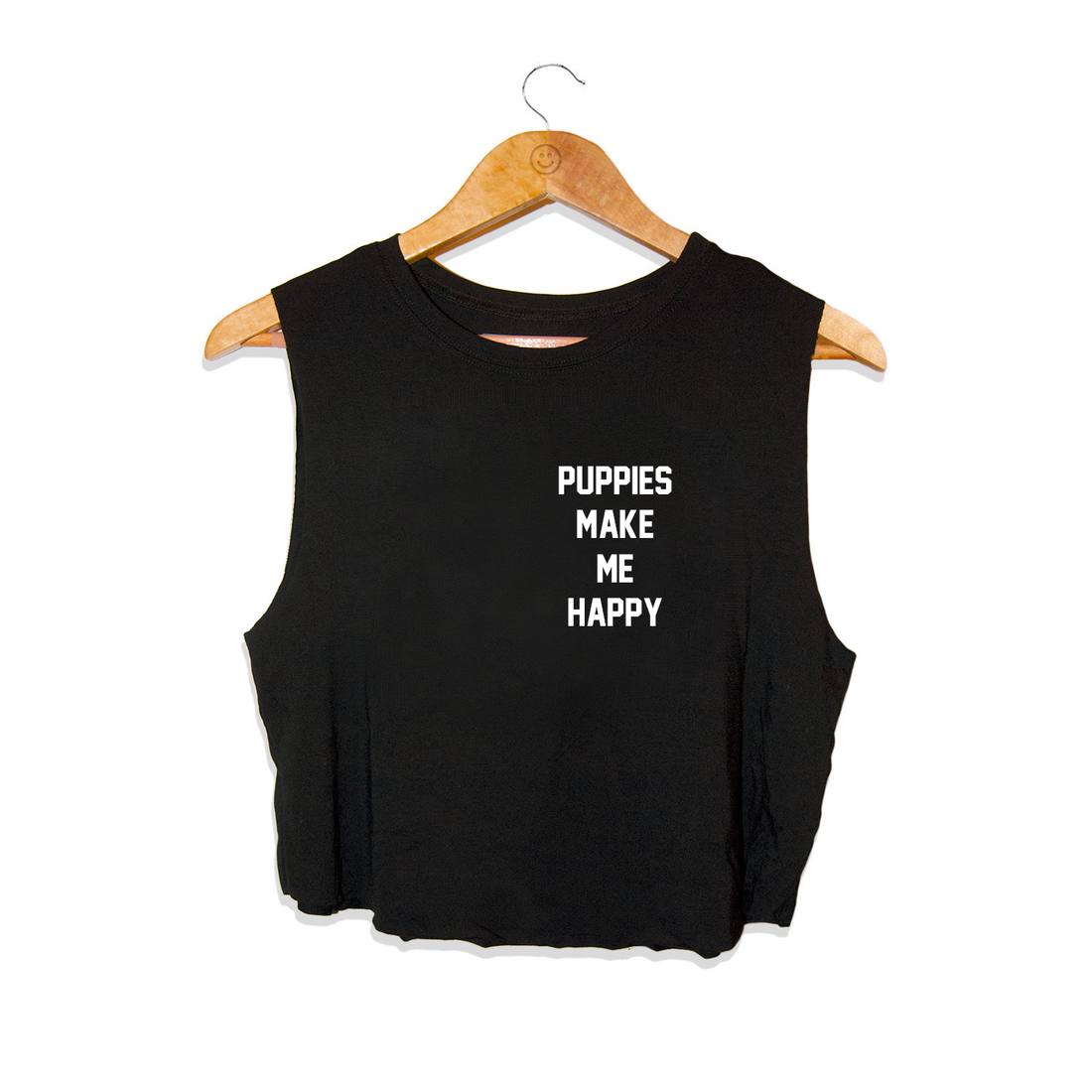 Motto | Crop Top - Puppies Make Me Happy