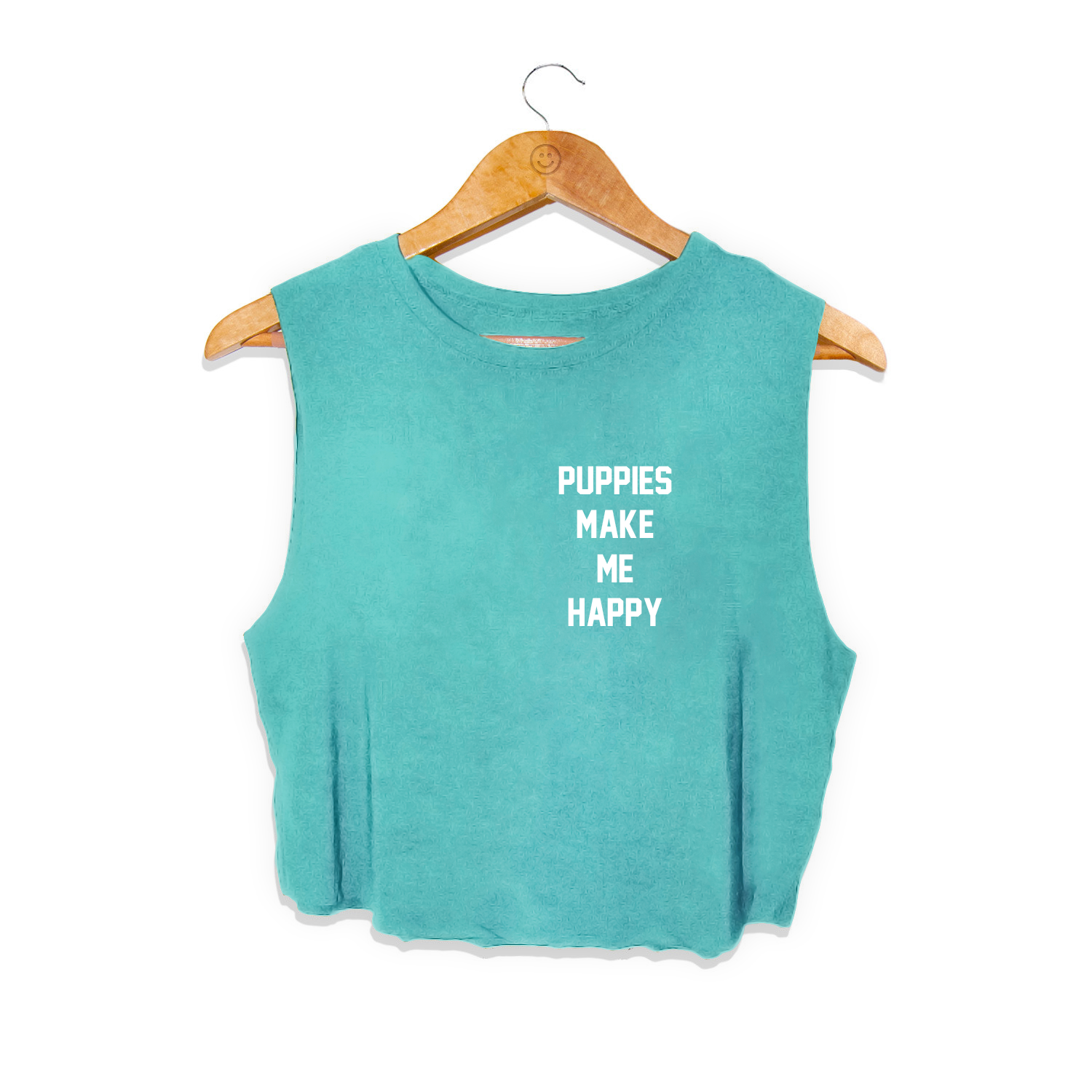 Motto | Crop Top - Puppies Make Me Happy