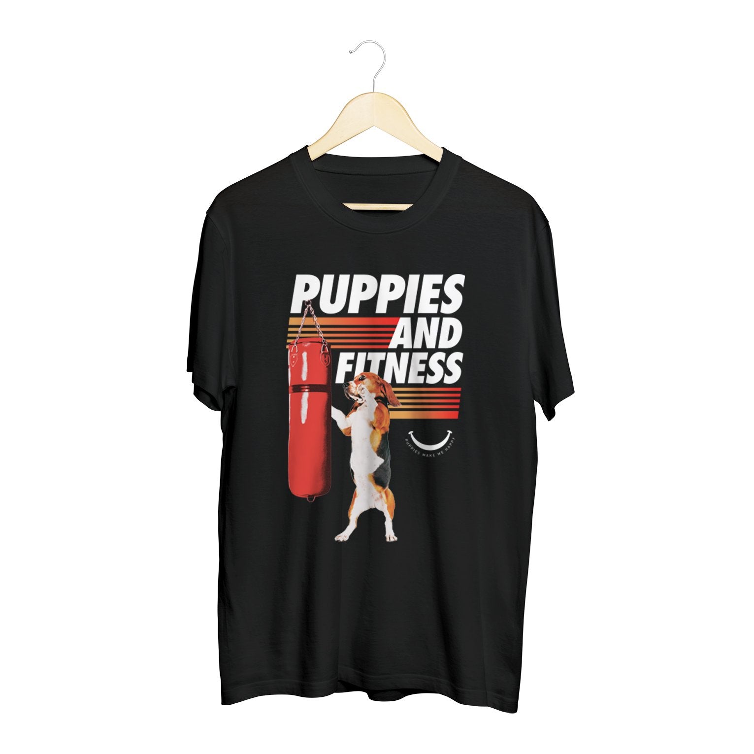 Knockout Puppies | 20's Recolor - Soft Cotton Uni-Sex  Tee - Puppies Make Me Happy