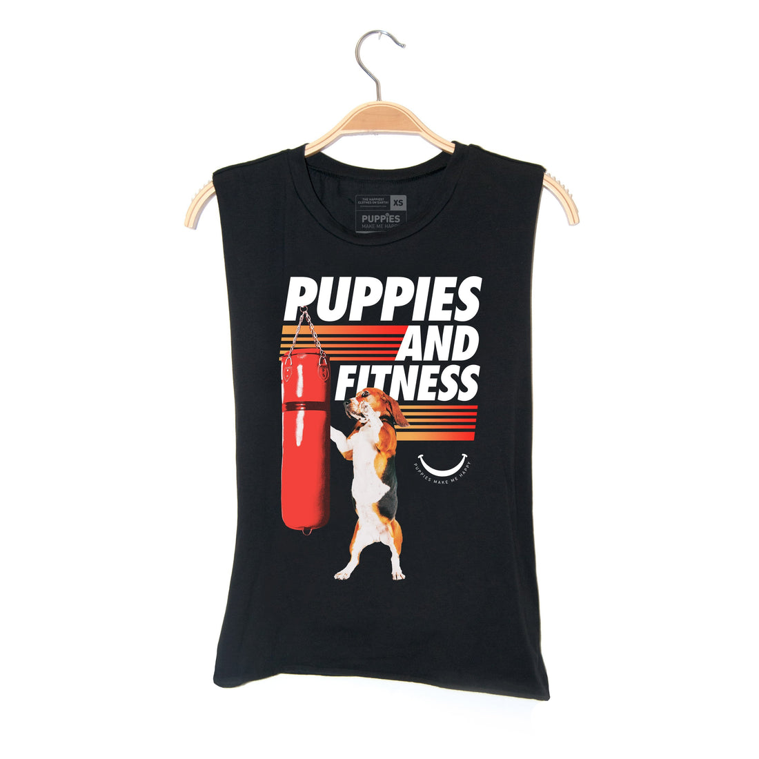 Knockout Puppies | Soft Cotton Uni-Sex Tank - Puppies Make Me Happy