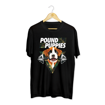 Pound Puppies | Men's Crewneck Tee - Puppies Make Me Happy